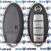 Корпус смарт ключа для NISSAN (корпус) 3 ― кнопки + 1 кнопка (PANIK), (с лезвием)