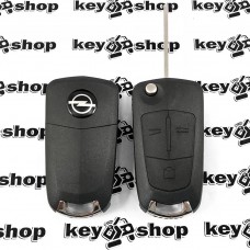 Выкидной ключ для Opel Antara 2007 - 2015 (Опель Антара) 3 кнопки, ID 46, 433 MHZ, лезвие DWO5