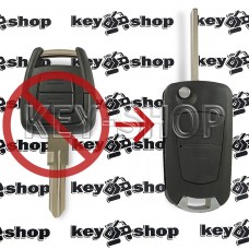Корпус выкидного ключа OPEL (Опель) 2 кнопки (Под переделку) лезвие YM28