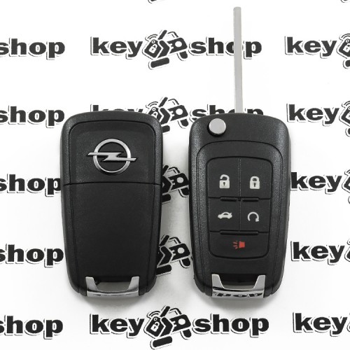 Корпус выкидного автоключа Opel (Опель) 4 кнопки + 1 кнопка