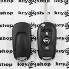 Корпус выкидного ключа для OPEL (Опель) 3 - кнопки, лезвие HU 100