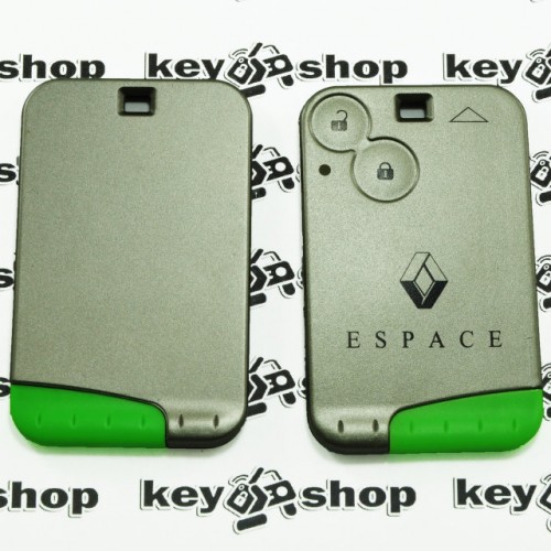 Смарт карта для RENAULT Espace (Рено Эспейс) 2 -кнопки, чип id46 (PCF7947) 433 Mhz