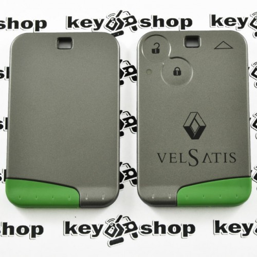 Смарт карта для RENAULT Vel Satis (Рено Вел сатис) 2 -кнопки, чип id46 (PCF7947) 433 Mhz