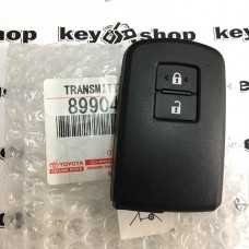 Оригинальный смарт ключ для Toyota Highlander, Land Cruiser (Тойота Хайлендер) 2 кнопки, H chip, P1:A8, 433MHz