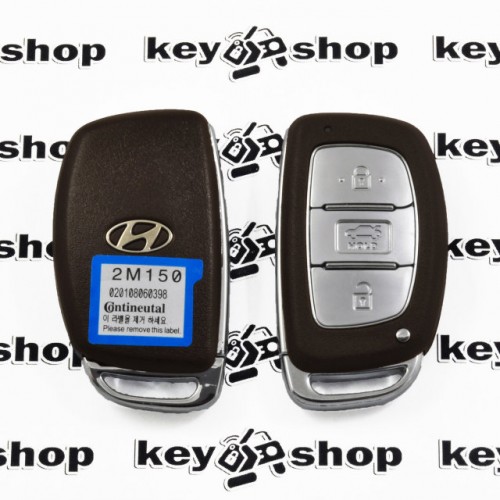 Оригинальный смарт ключ Hyundai Elantra (Хундай Елантра), 3-кнопки, с чипом id46 (PCF7952), с частотой 433 MHz