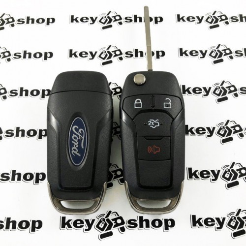    Оригинальный выкидной ключ для Ford Fusion (13-16г.) (Форд), 3+1 кнопка, чип ID49 HITAG Pro (pcf7953), N5FA08TAA \ 315Mhz