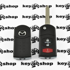 Оригинальный выкидной ключ для Mazda (Мазда) 2+1 кнопки, с чипом 4D63, 315 MHZ, FCCID: KPU41788