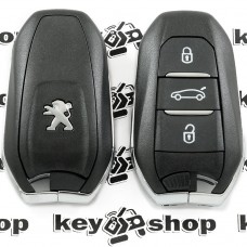 Оригинальный смарт ключ для PEUGEOT (Пежо), 3 кнопки, ID 46 (PCF 7953), 433MHZ
