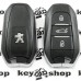 Оригинальный смарт ключ для PEUGEOT (Пежо), 3 кнопки, ID 46 (PCF 7953), 433MHZ