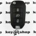 Оригинальный выкидной ключ для PEUGEOT 208, 308, 2008, 5008 (Пежо), 3 кнопки, ID 46 (PCF 7941) 433MHZ