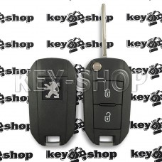 Корпус выкидного ключа для PEUGEOT (Пежо) 508, 2 - кнопки 