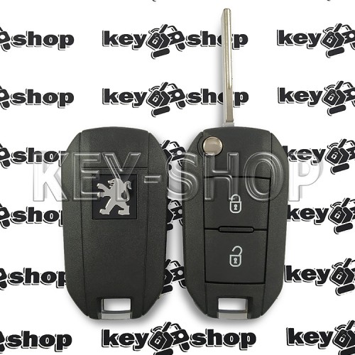 Корпус выкидного ключа для PEUGEOT (Пежо) 508, 2 - кнопки 