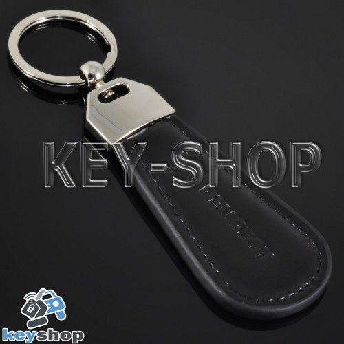 Кожаный брелок для авто ключей Пежо (Peugeot)