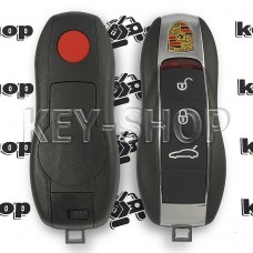 Cмарт ключ Porsche (ПОРШЕ) 3 + 1 кнопки (panic) чип ID49, (PCF7945) HITAG PRO, 315 Mhz
