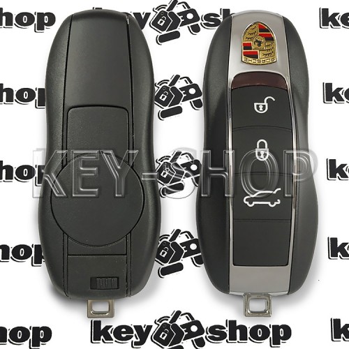 Корпус смарт ключа для Porsche  Cayenne, Macan  (Порше) 3 кнопки , лезвие HU66