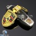 Металлический брелок для авто ключей Порше (Porsche) золото