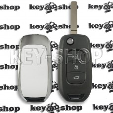   Выкидной ключ для Renault (Рено) 3 кнопки, лезвие VA2, с чипом ID4A / 433Mhz