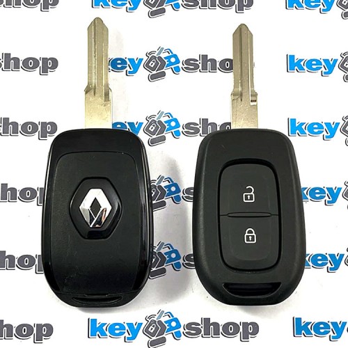   Оригинальный ключ для Renault Duster, Logan, Sandero, Symbol, Trafic (Рено) 2 кн., лезвие HU 136 T, HITAG AES, PCF7939, 433MHz
