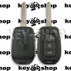  ключ Renault (Рено) 3 кнопки, ID4A, лезвие HU 179 FH, 433MHz