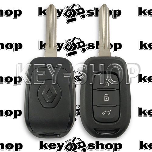  ключ Renault (Рено) 3 кнопки, ID4A, лезвие HU 179 FH, 433MHz