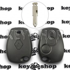 Корпус автоключа RENAULT (Рено) 2 кнопки, под лезвие NE 73