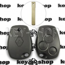 Корпус автоключа RENAULT Kangoo, Master (Рено Канго, Мастер) - 3 кнопки, под лезвие VA2