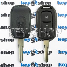              Ключ RENAULT (корпус Рено) - 2 кнопки, после 2012 года, лезвие HU136 (съемное)