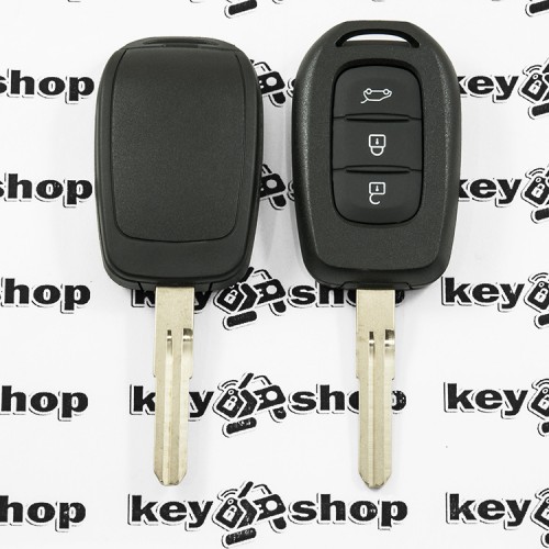          Корпус авто ключа RENAULT (Рено) - 3 кнопки, после 2012 года, без логотипа