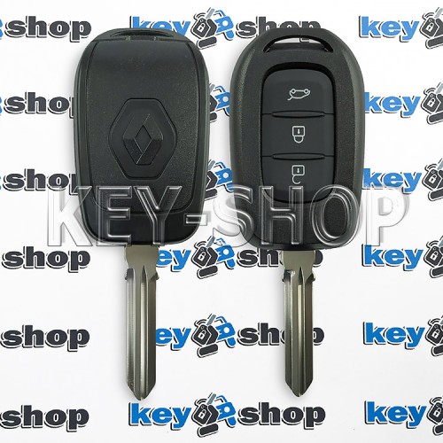        Ключ RENAULT (корпус Рено) - 3 кнопки, после 2012 года, лезвие HU 179 FH (съемное)