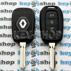 Оригинальный ключ Renault (Рено) 3 кнопки, ID4A (PСF 7952M) , лезвие HU 179 , 433MHz