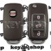 Корпус  выкидного ключа Seat (Сеат) (коричневый)  3 - кнопки, лезвие HU66, HU49