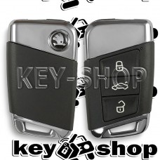 Корпус смарт ключа SKODA Kodiaq, SuperB (Шкода Кодиак, Суперб) 3 - кнопки
