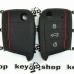 Чехол для выкидного ключа Skoda (Шкода), Octavia A7, Fabia, Karoq, Rapid, Kamiq, 3 кнопки  (черный, силиконовый)