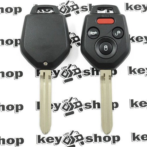 Оригинальный автоключ для SUBARU Forester, Outback, XV, Crosstrek, Impreza, Legacy (Субару Форестер, Аутбек, XV, Кросстрек, Импреза, Легаси ) 3 + 1 - кнопка, чип 4D82 (80bit), 315 Mhz, лезвие TOY 43 R
