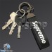 Силиконовый (черный) брелок для ключей Supreme