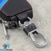 Ключница карманная (кожаная, черная, под карбон, на молнии, с карабином, с кольцом), логотип авто Suzuki (Сузуки)