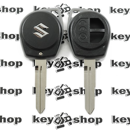 Корпус автоключа Suzuki (Сузуки), под большой блочок, лезвие SZ11 - 2 кнопки
