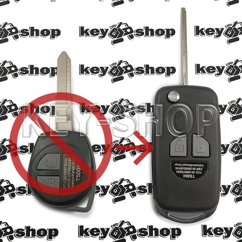 Корпус выкидного автоключа Suzuki (Сузуки) - 2 кнопки (под переделку)