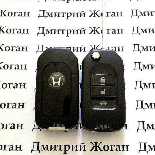 Выкидной ключ Honda Accord, Civic, CR-V (Хонда) 3 кнопки, ID47 или G-чип /433 MHz