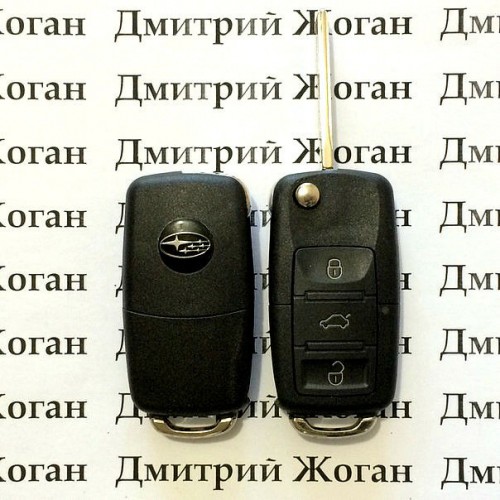 Ключ для SUBARU Outback, Tribeca, Liberty (Субару) 3 кнопки, чип и частота на выбор