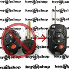 Корпус Toyota (Тойота), 3 кнопки + 1 кнопка (Под переделку)