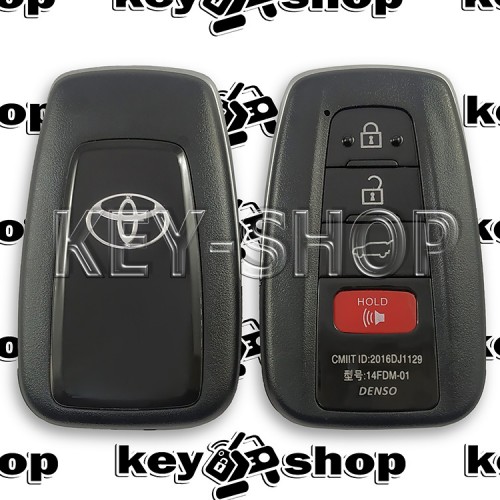 Корпус смарт ключа для Toyota (Тойота) 3 + 1 кнопки