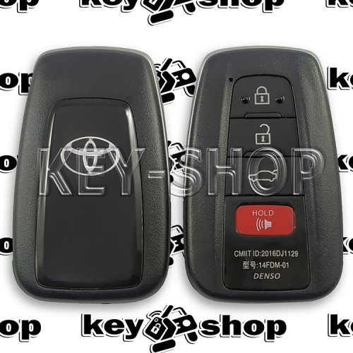 Корпус смарт ключа для Toyota (Тойота) 3 + 1 кнопки