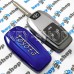 Корпус выкидного автоключа для Toyota (Тойота) 3 кнопки, под переделку, лезвие TOY43 (под переделку) синий