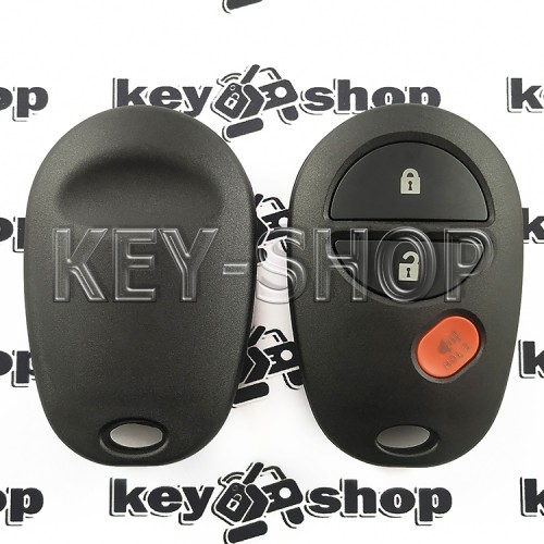Пульт для Toyota (Тойота) 2+1 кнопка, 433MHz (GQ43VT20T)