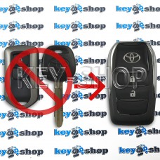 Выкидной ключ Toyota (Тойота), 2 кнопки, лезвие TOY 43, (под переделку)