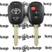 Ключ с чипом для Toyota (Тойота) 2+1 кнопка, 89070-0D580 (B71TA) с H Chip (8A) / 433MHz