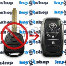 Корпус выкидного ключа TOYOTA (Тойота) 2 кнопки, с лезвием TOY43 (Под переделку)