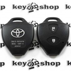          Корпус авто ключа для Toyota (Тойота) 2 кнопки , без лезвия (под установку родного)
