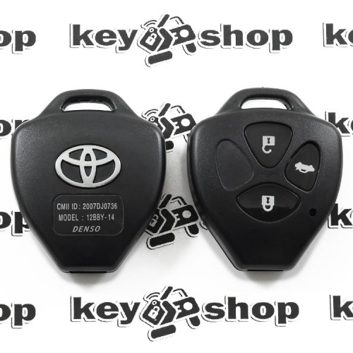         Корпус авто ключа для Toyota (Тойота) 3 кнопки , без лезвия (под установку родного)